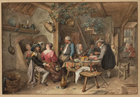 U 016
<br/>
Een herbergscene
<br/>
<em>Schouman, Aert (1710-1792)</em>